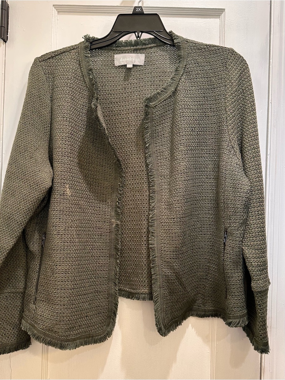 DANIEL RAINN
Carlotta Knit Tweed Fringe Jacket